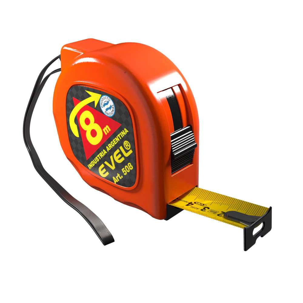CINTA METRICA EVEL  8 m.C/FRENO ANCHA ART.508