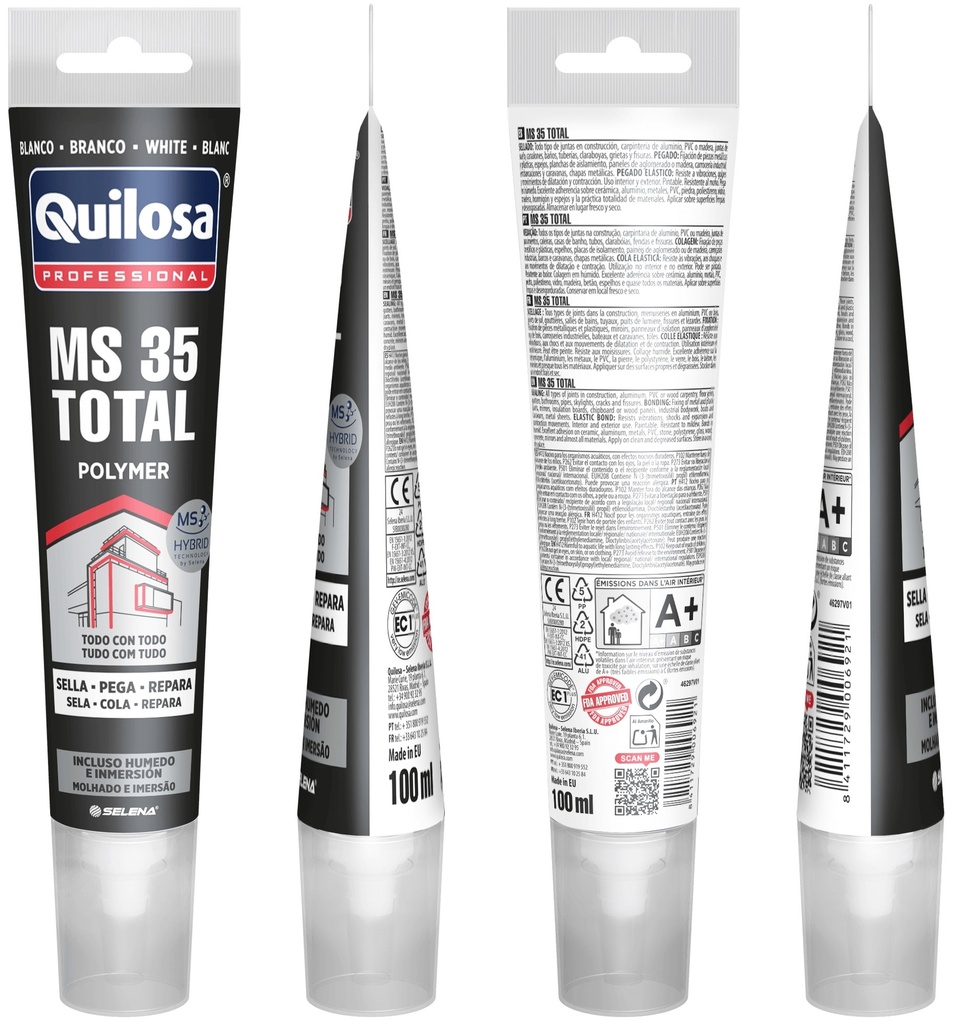 ADHESIVO Y SELLADOR MS-35 TOTAL BLANCO 100 ml. QUILOSA (10051664)