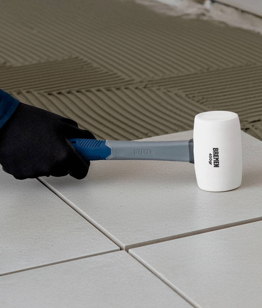 MARTILLO DE GOMA (Mango Fibra+TPR) 450gr BLANCO BREMEN® (8377)