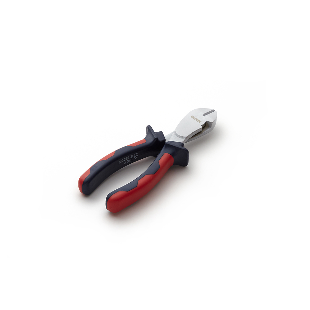 ALICATE C/OBLICUO 5" AISLACION AZUL/ROJA BREMEN® (6768)