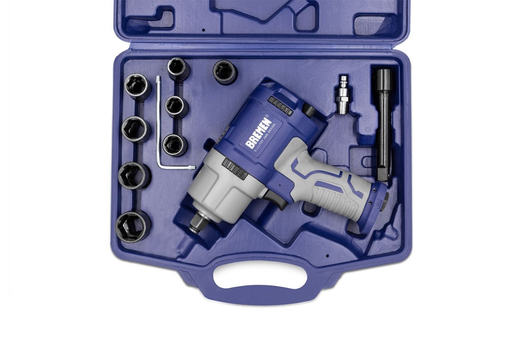 NEUM.KIT LLAVE DE IMPACTO 1/2" 1560 Nm- COMPOSITE KIT X 11Pzs BREMEN® (7714)
