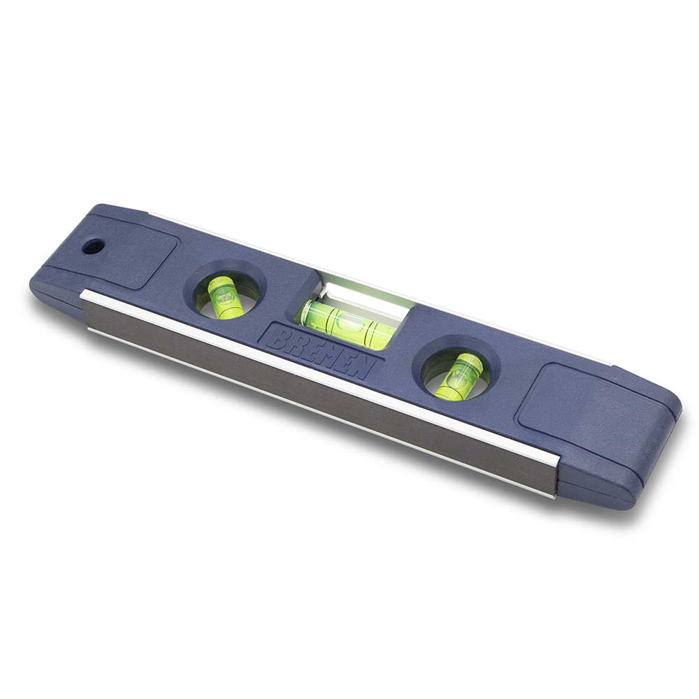 NIVEL TORPEDO PROFESIONAL 9" [Base aluminio c/imán] BREMEN® (7678)*
