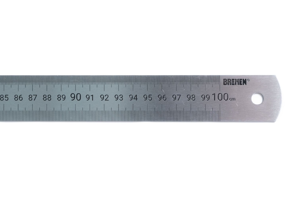 REGLA de ACERO INOX 1 metro x 1.2mm [con estuche] BREMEN® (7400)