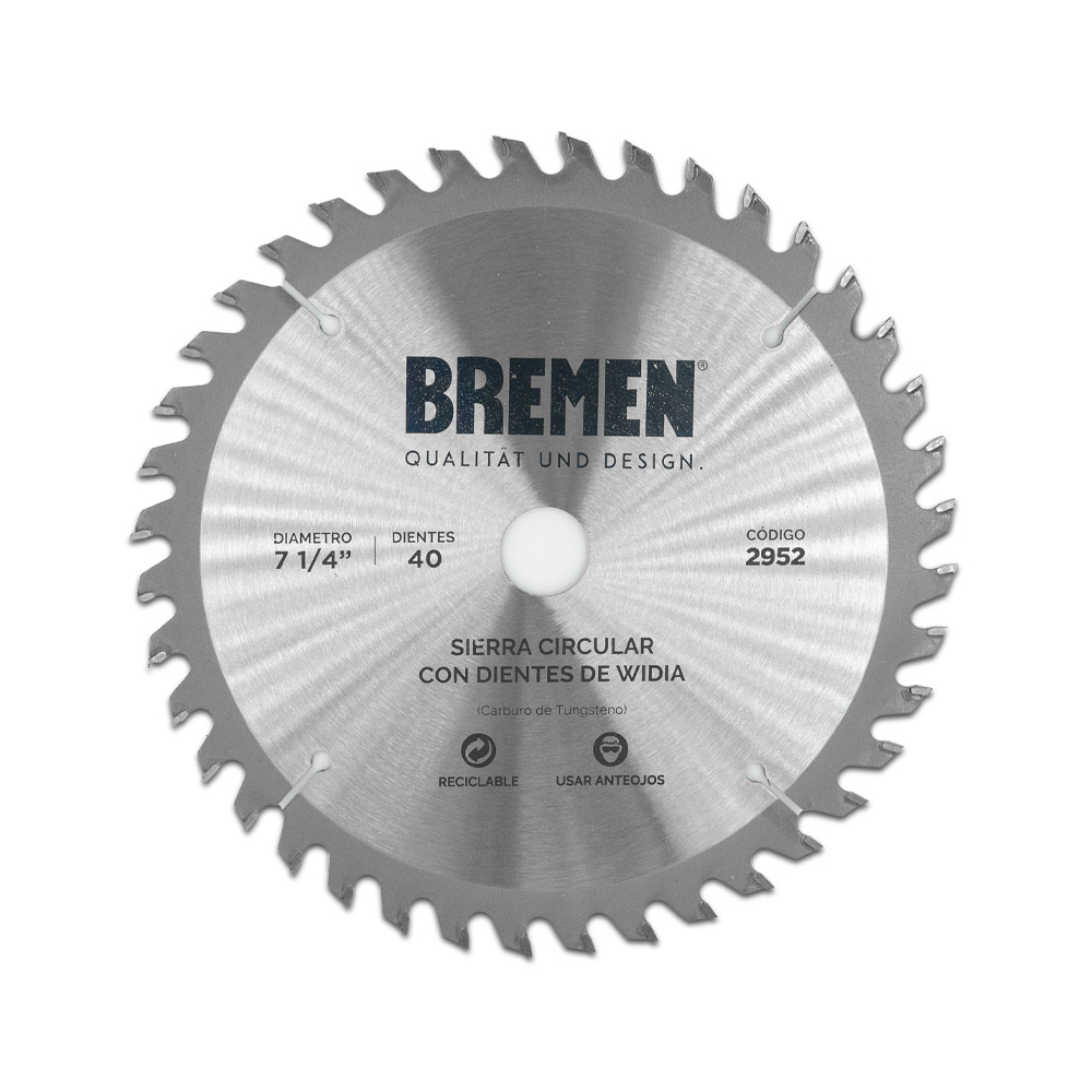 SIERRA CIRCULAR 7 ¼"-40 Dtes.WIDIA (ø20mm/ø16mm) BREMEN® (2952)