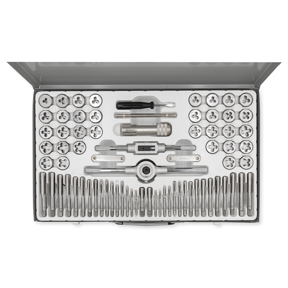 MACHOS & COJINETES en JGO Milimétrico [74 Pzs] Caja Metal BREMEN® (7754)