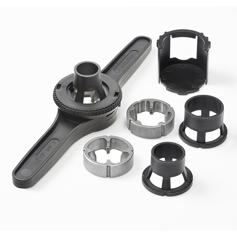 TERRAJA PVC 1/2-3/4-1" COJINETE DE ACERO LATYN ROSCA®