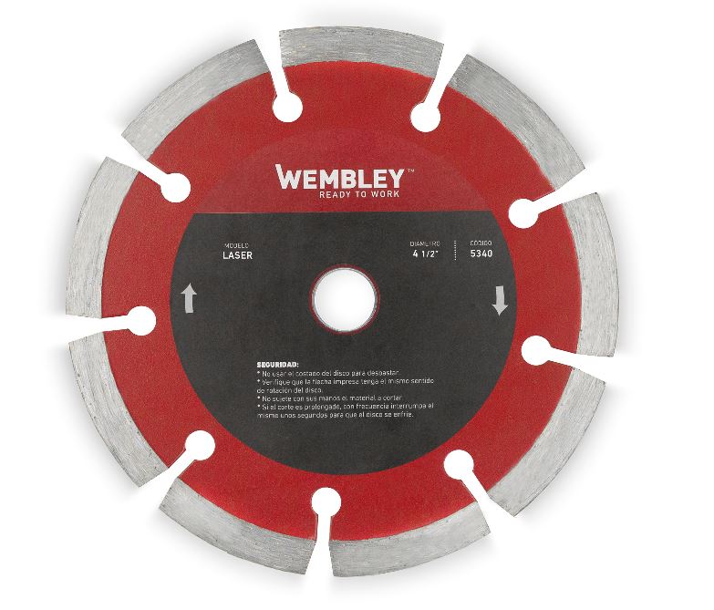 DISCO DIAM. WEMBLEY 4-½"   Segmentado Seco (LASER) (5340)