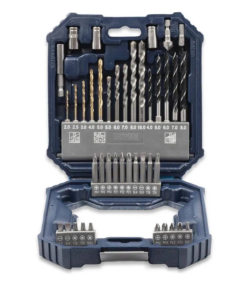 MECHAS Y PUNTAS EN JUEGO Encastre 1/4" (41 PZS) BREMEN® (8028)