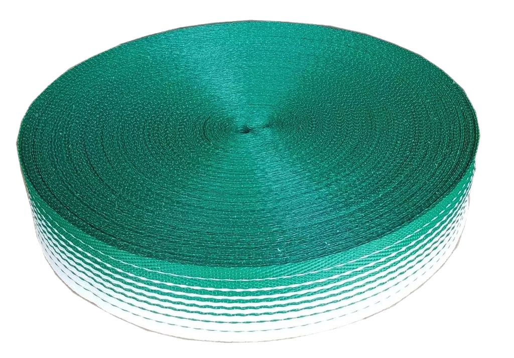 CINTA TEJIDA VERDE 6 cm. MONOFILAMENTO (50 mts.)