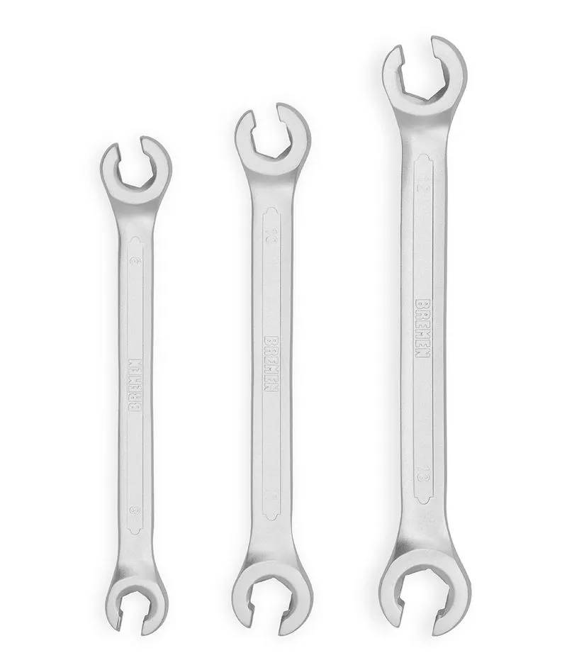 LLAVE BOCA ABIERTA TIPO CORONA EN JUEGO x 3Pzs (8 a 13mm) BREMEN® (8108)