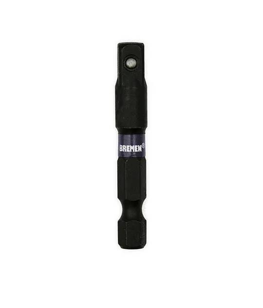 ADAPTADOR IMPACTO 1/4" Hexagonal x 1/4" Cuadrado Macho ( 50mm) [3 unid] BREMEN® (7872)