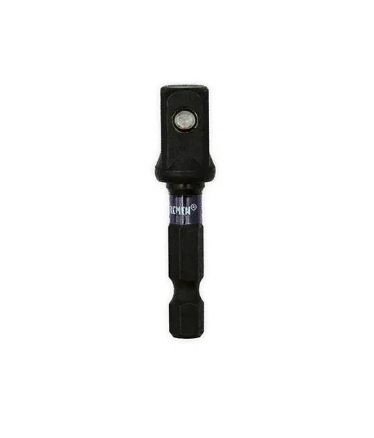 ADAPTADOR IMPACTO 1/4" Hexagonal x 3/8" Cuadrado Macho ( 50mm) [3 unid] BREMEN® (7873)
