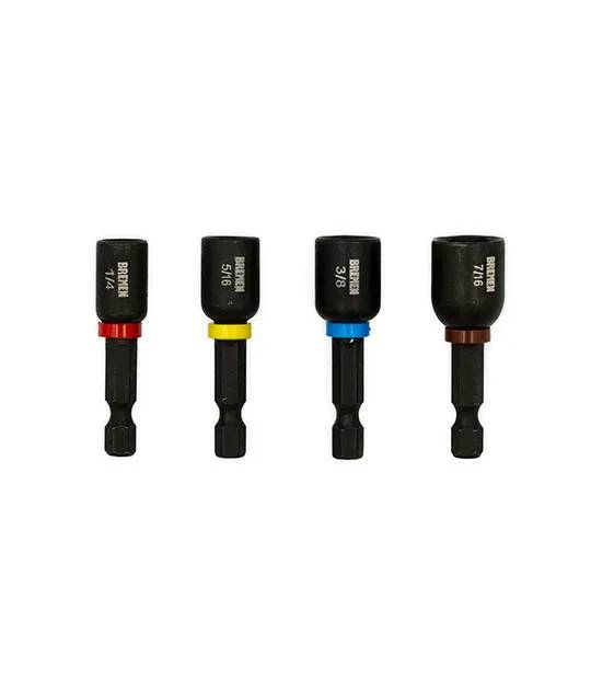 BOQUILLA MAGNETICA DE IMPACTO 1/4" 5/16" 3/8" 7/16" x 48mm [Blister 4 unid] BREMEN® (7875)