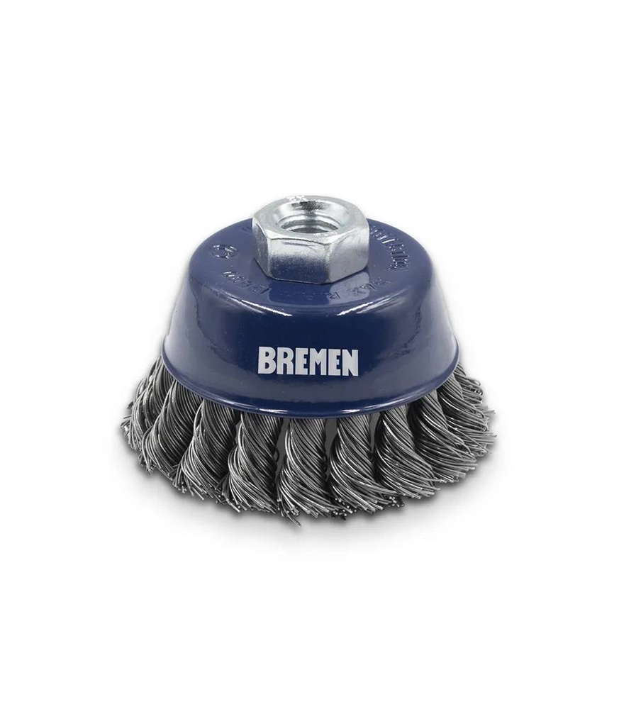 CEPILLO COPA 3" TRENZADO (Amoladora Ang.) BREMEN® (8049)