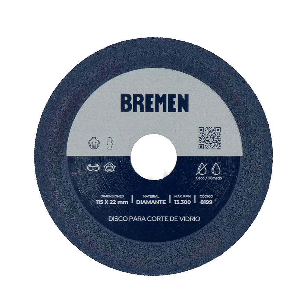 DISCO DIAM.  CORTE VIDRIO ø115mm BREMEN® (8199)