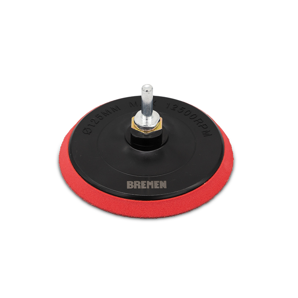 DISCO RESPALDO DE GOMA c/ VELCRO (ø 5"/125 mm) con ADAPTADOR  BREMEN® (8060)