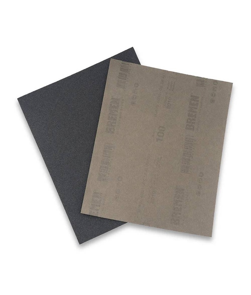 Lija al Agua [Grano 100] x 25 uni [Oxido de Aluminio] BREMEN® (8019)