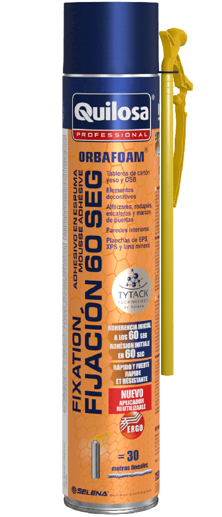 ADHESIVO EN ESPUMA ORBAFOAM FIJ.60 SEGUNDOS 750 ml. QUILOSA (10040759)