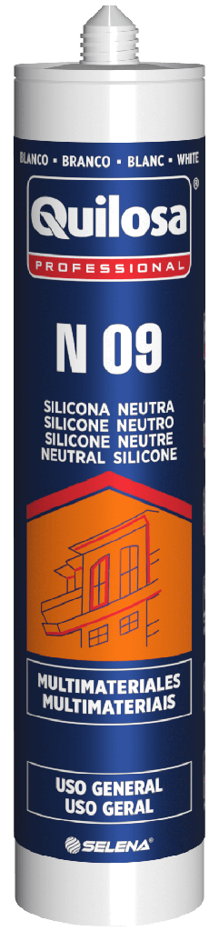 SELLADOR DE SILICONA NEUTRA N-09 TRANSPARENTE 300 ml. QUILOSA (10043420)