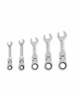 JUEGO LLAVES COMBINADAS CON CRIQUE CORTA ARTICULADA  8-14 (5 PZS) BREMEN® (8263)