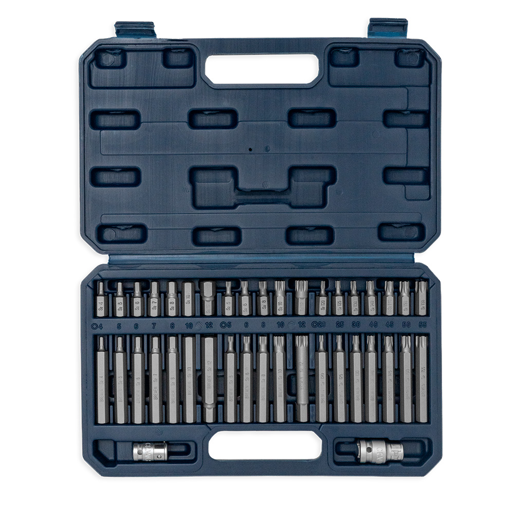 JGO.PUNTAS Torx/Allen/Multi-Estria  x 40 Pzs BREMEN® (Acero S2) BREMEN® (8302)