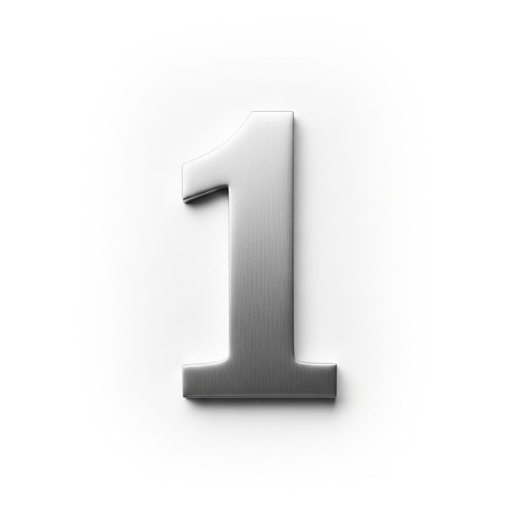 NUMERO 1 ACERO INOXIDABLE 2mm