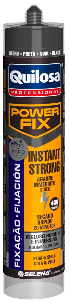 ADHESIVO POWER FIX INSTANT STRONG NEGRO 430 gr. QUILOSA (10041647)