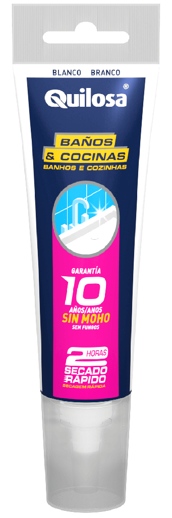 SILICONA BAÑOS Y COCINAS BLANCO 100 ml. QUILOSA (10043600)