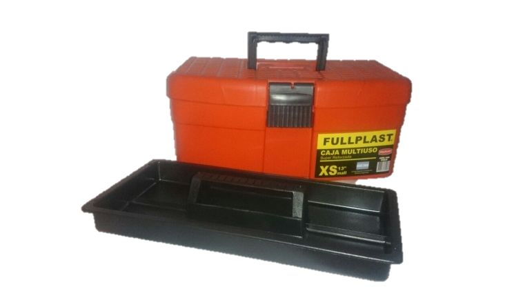 CAJA HERRA. PLAST. 13" C/BANDEJA REFORZADA