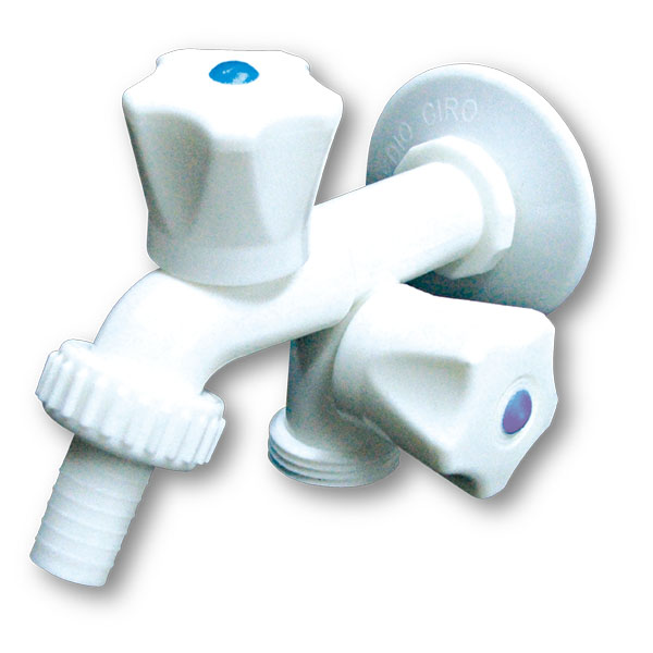 CANILLA DOBLE PARA LAVARROPA 1/2 "MEDIO GIRO"