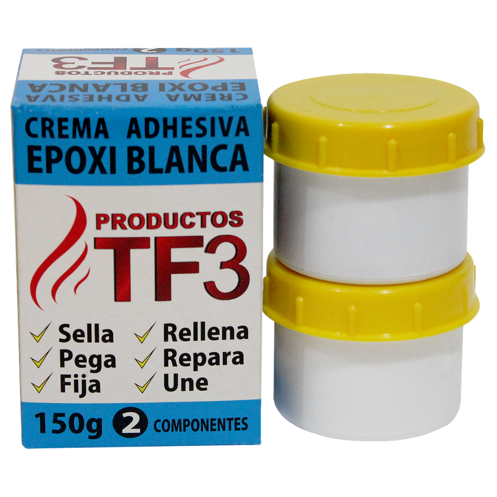 CREMA ADHESIVA EPOXI BLANCA 150 Gr. 2 COMP.
