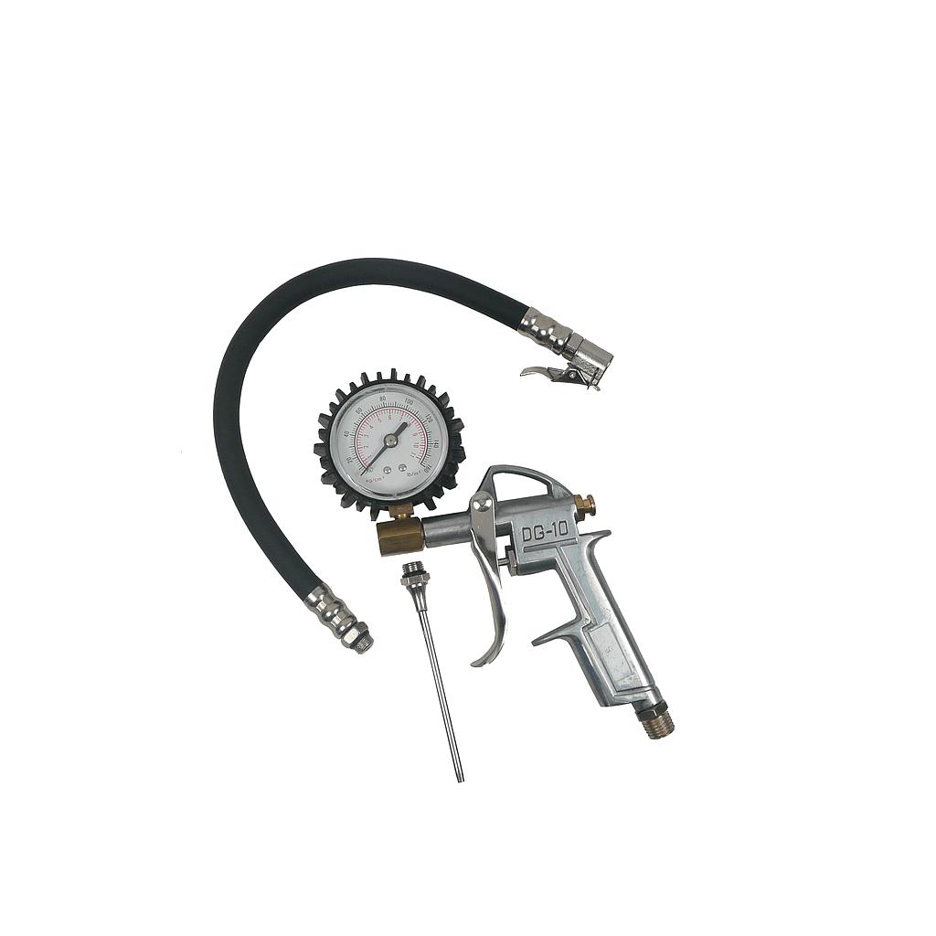 INFLADOR de NEUMATICOS con MANÓMETRO (PISTOLA) BREMEN® (4056)