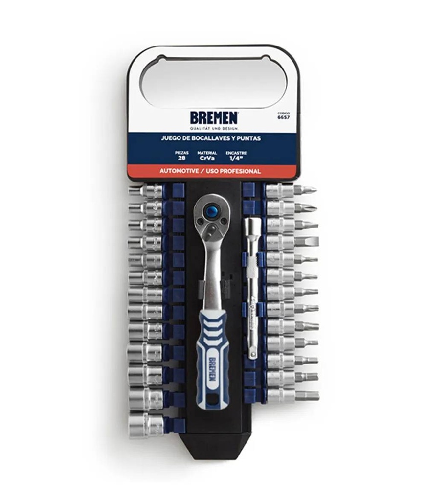 BOCALLAV.JGO.28 Pz. ENC.1/4 (4-14mm+13 PUNTAS BREMEN® (6657)