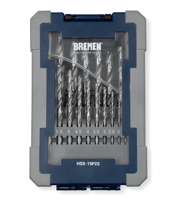 Mecha de Acero Rápido [Juego x 19Pzs](1-10mm) BREMEN® (7884)