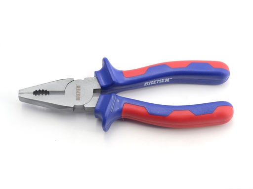 [BREU7AR] PINZA UNIVERSAL 7" AISLACION AZUL/ROJA BREMEN® (6346)