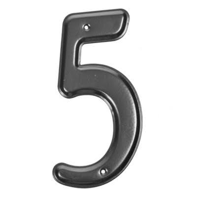 [SCNNE5] NUMERO 5 ACERO NEGRO EPOXI