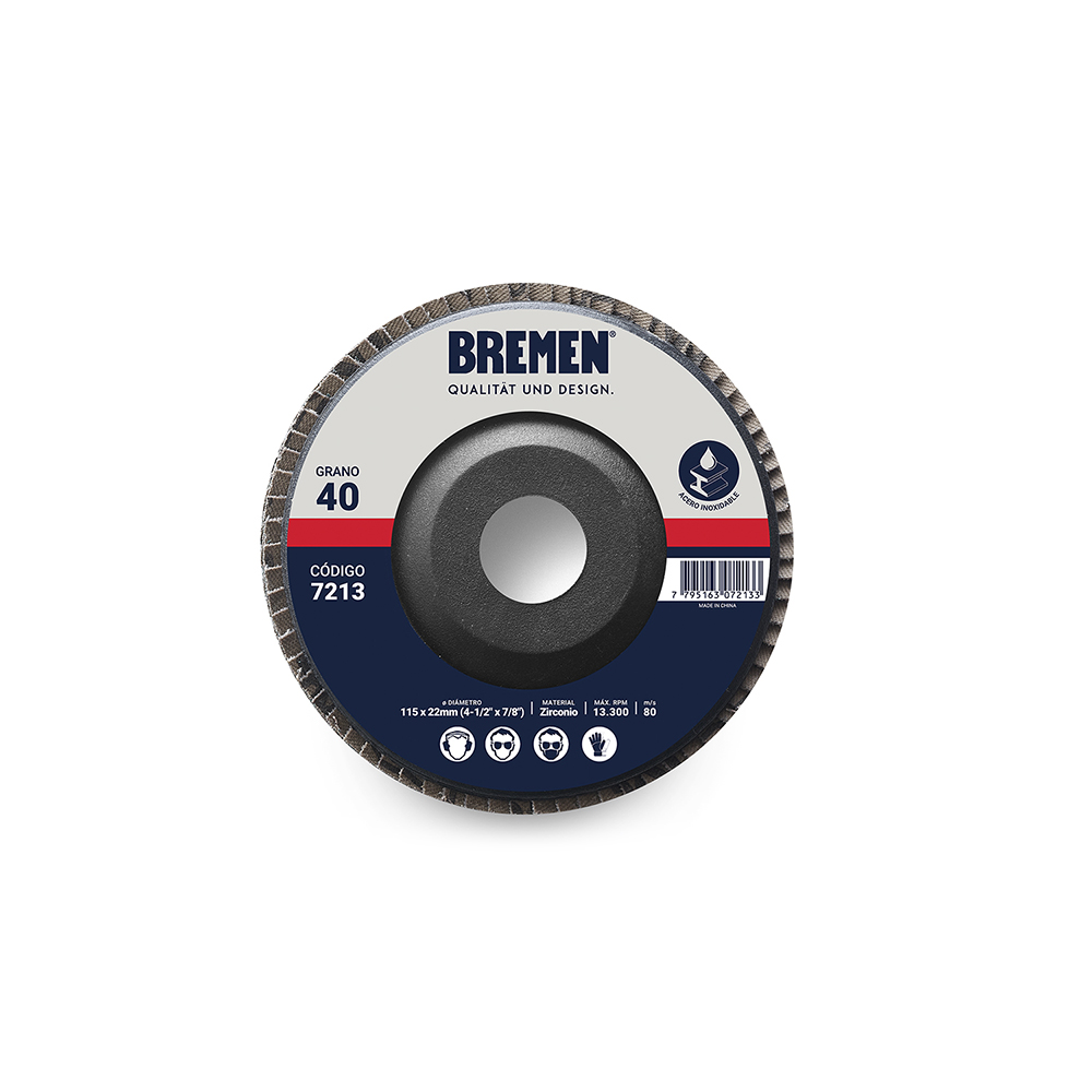 [BREF780] DISCO FLAP  7"  Zirconio   (G.  80) BREMEN® (7219)