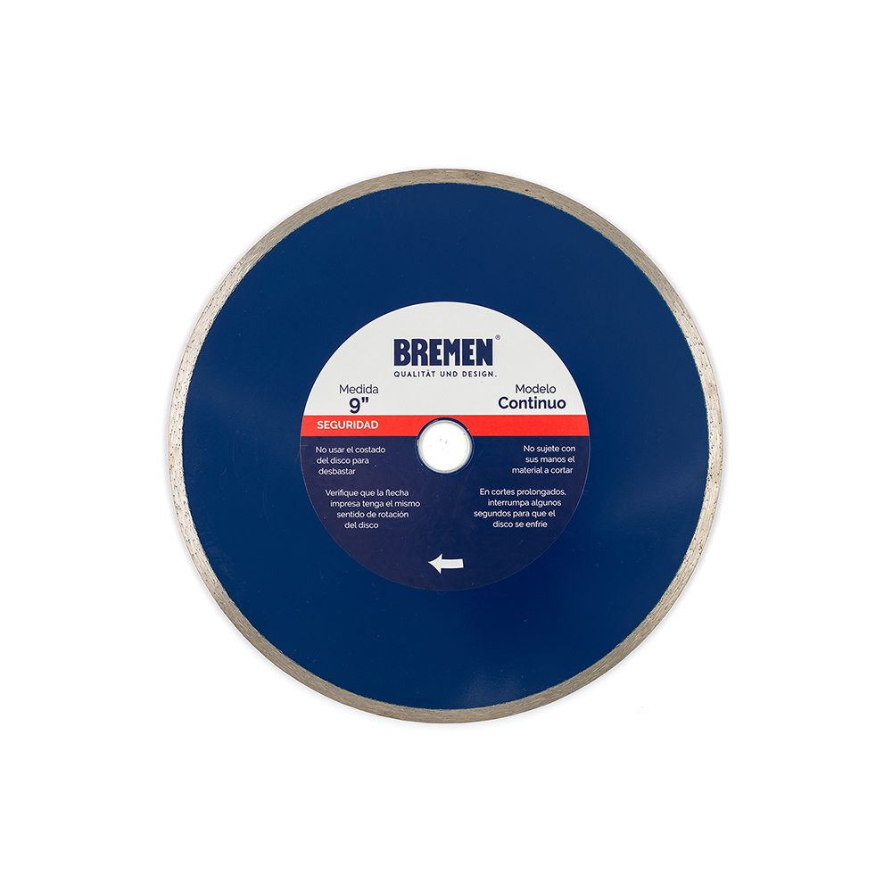 [BRED9C] DISCO DIAMANTADO  9"   Humedo (CONTINUO) BREMEN® (6767)