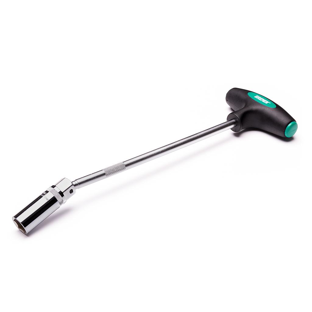 [BRESBA21] LLAVE SACABUJIAS "T" ARTICULADA/MAGNÉTCIA 21mm  CrVa   BREMEN® (6158)