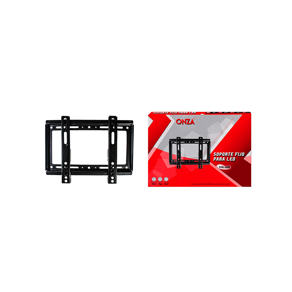 [ONZ3086] SOPORTE PARA LED / LCD FIJO DE 14" A 42" (SOPORTA 25 KILOS)