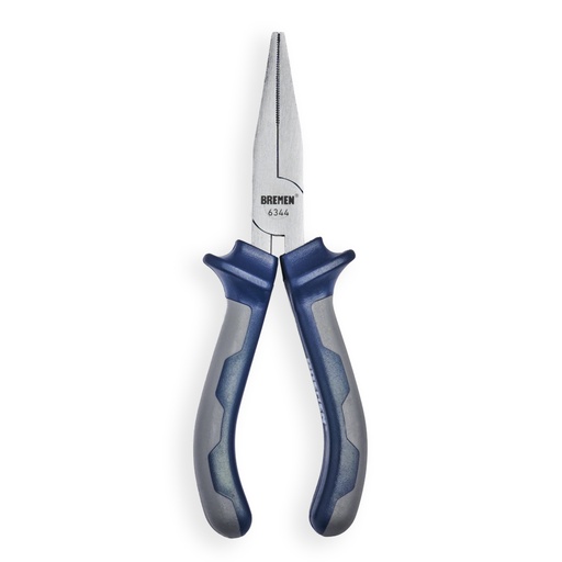 [BREAC6AR] ALICATE PUNTA CHATA 6" AISLACION AZUL/ROJA BREMEN® (6344)