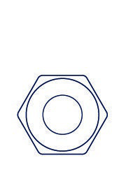[TZNC25008] TUERCA ACERO (Zincado) UNC  [012]  1" x 8  (Caja x 50) BREMEN®