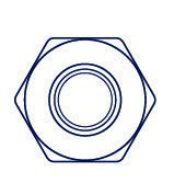 [TANF06028] TUERCA AUTOFRENANTE (Zincado) UNF  [013]  1/4" x 28  (Caja x 750) BREMEN®
