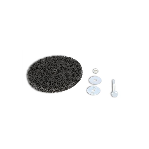[BREDF10V] DISCO ABRASIVO FIBRA GRUESA - Rueda Ø 100 CON EJE [Vástago 3"] BREMEN® para Taladro (7465)