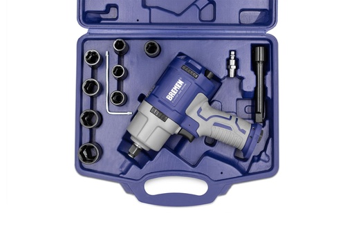 [BRENI11K] NEUM.KIT LLAVE DE IMPACTO 1/2" 1560 Nm- COMPOSITE KIT X 11Pzs BREMEN® (7714)
