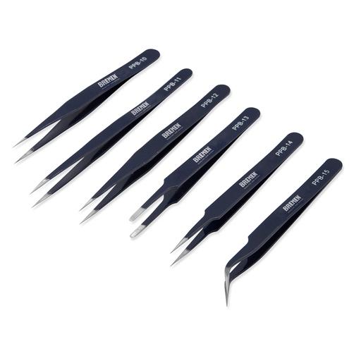 [BREPPB6J] PINZAS PRECISION ANTIESTATICAS BRUSELAS (6 PZS) BREMEN® (7738)