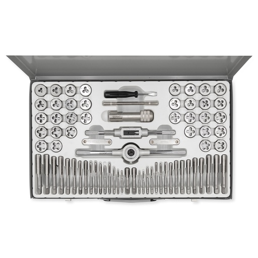 [7754] MACHOS & COJINETES en JGO Milimétrico [74 Pzs] Caja Metal BREMEN® (7754)