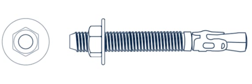 [BPH12080] BROCA PERNO PARA HORMIGÓN [008]- Zincado - M12 x 1.75 x 80 [Caja x 50 uni] BREMEN®