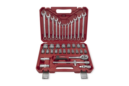 [WEMC37P] BOC. JUEGO Enc. 1/2" x 37 Pzs. Llaves Combinadas mm. WEMBLEY® (7879)