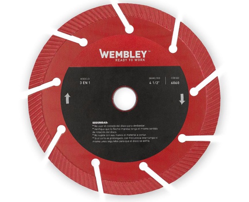 [WEMD431] DISCO DIAM. WEMBLEY 4-½"  3 en 1 (6060)
